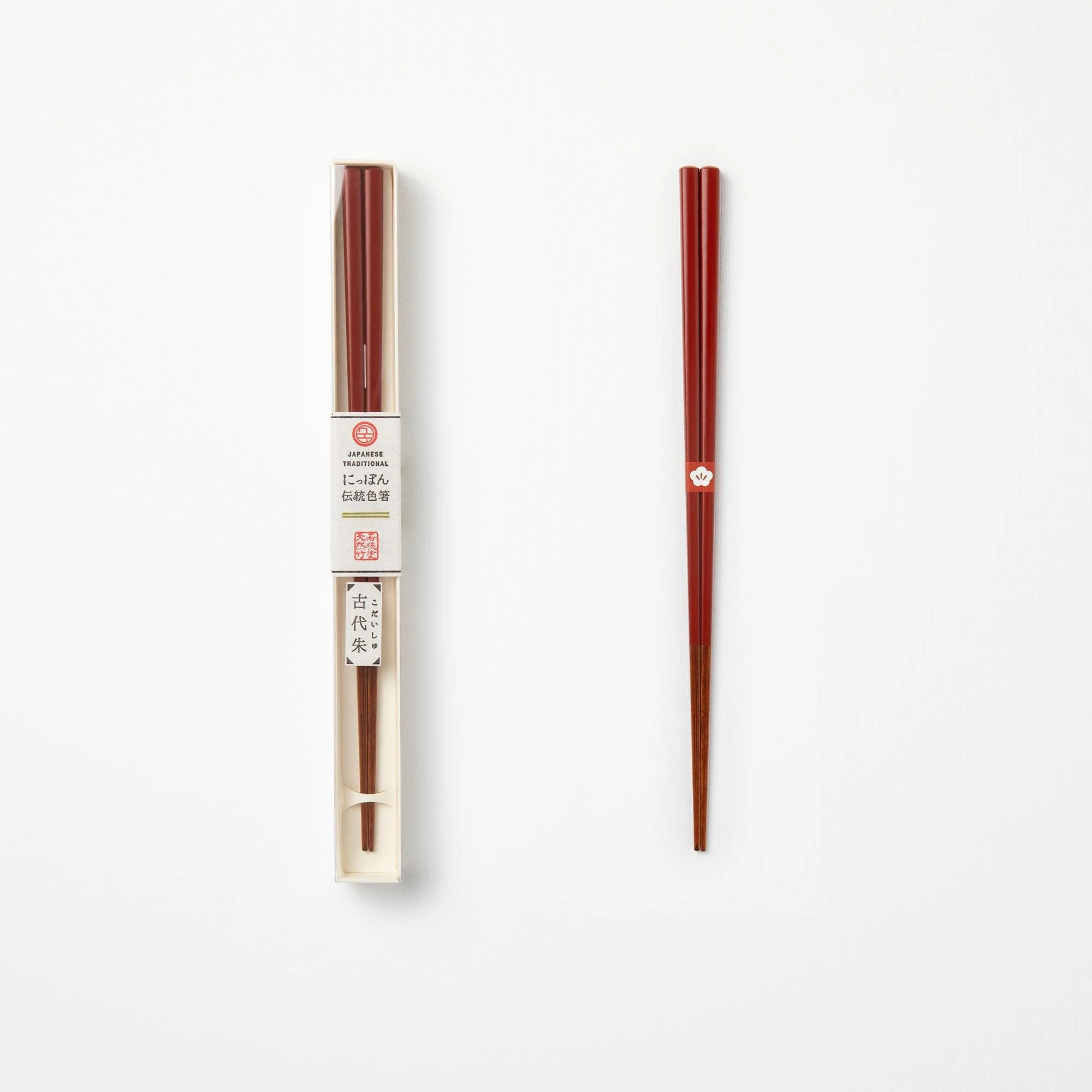 Baguettes en bois rouge vermillon ⋅ Kawai