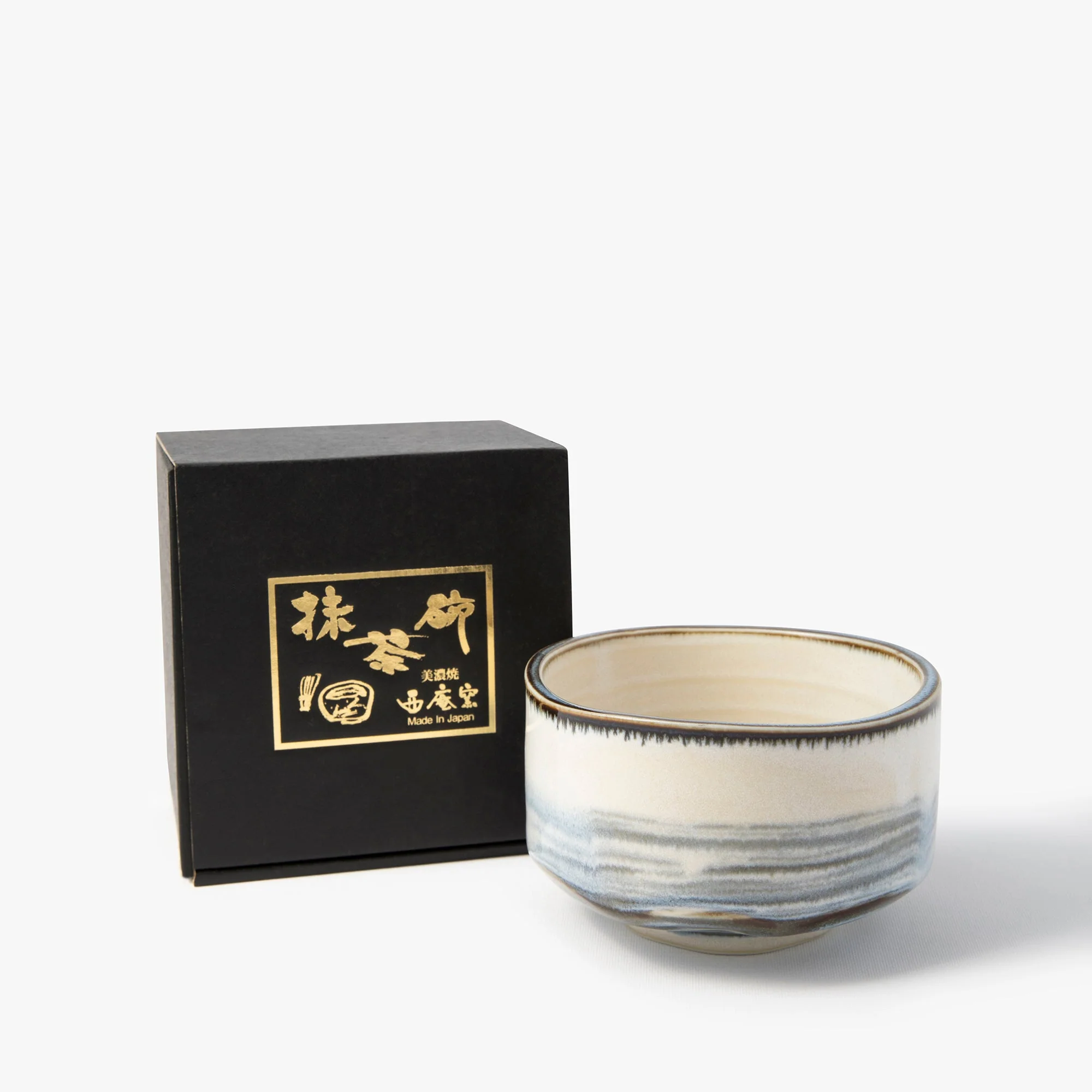 Bol à matcha blanc et bleu Harukasumi Ø120mm ⋅ Sopha