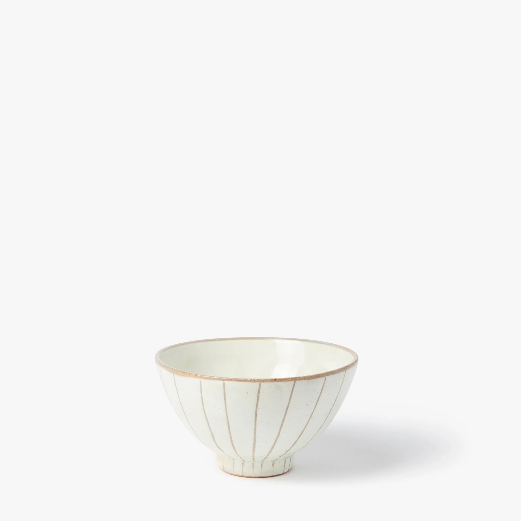 Bol Jugusa blanc strié marron Ø 116mm ⋅ Touga