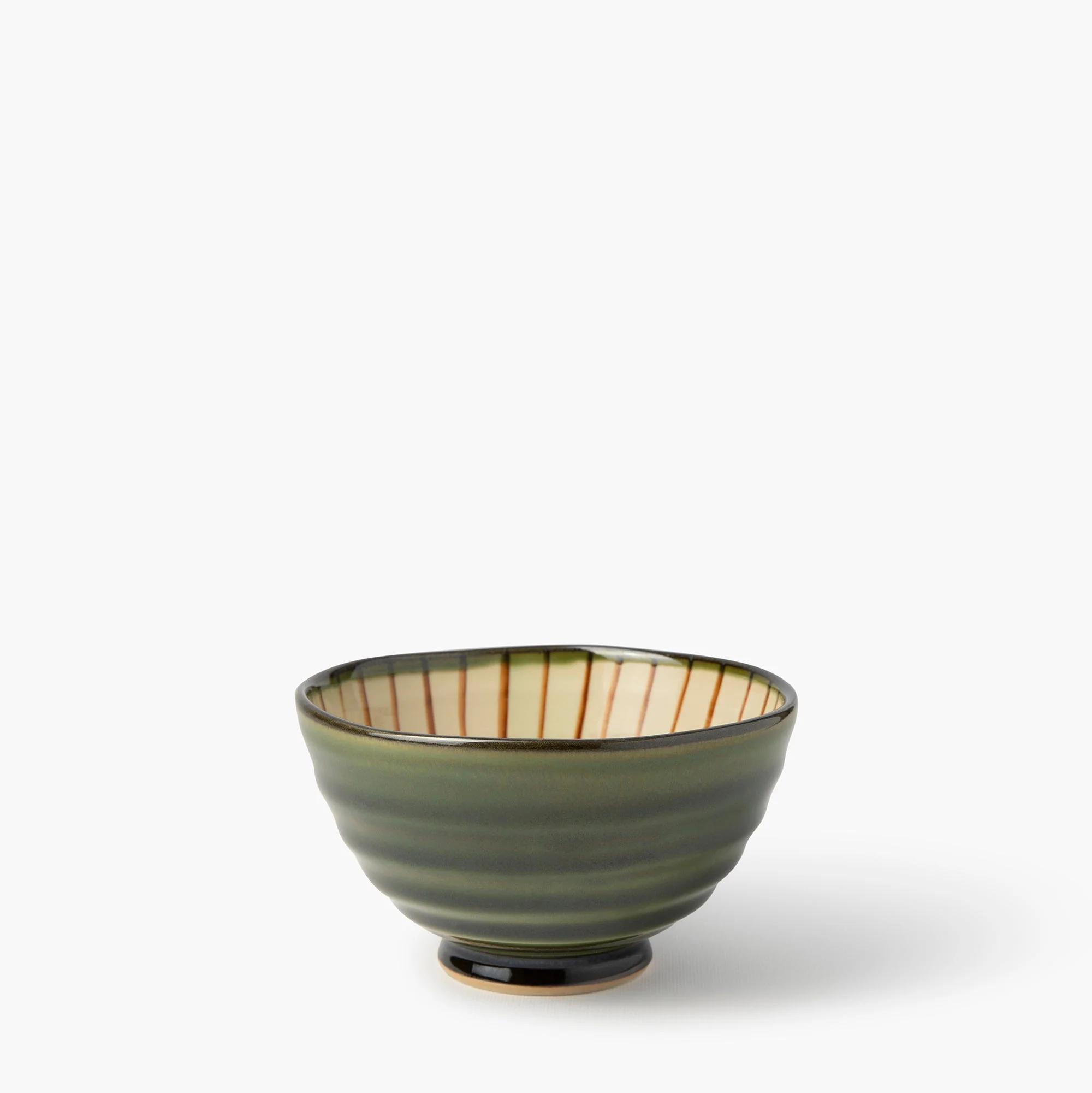 Bol Oribe Naisuji vert interieur blanc Ø115mm ⋅ Touga