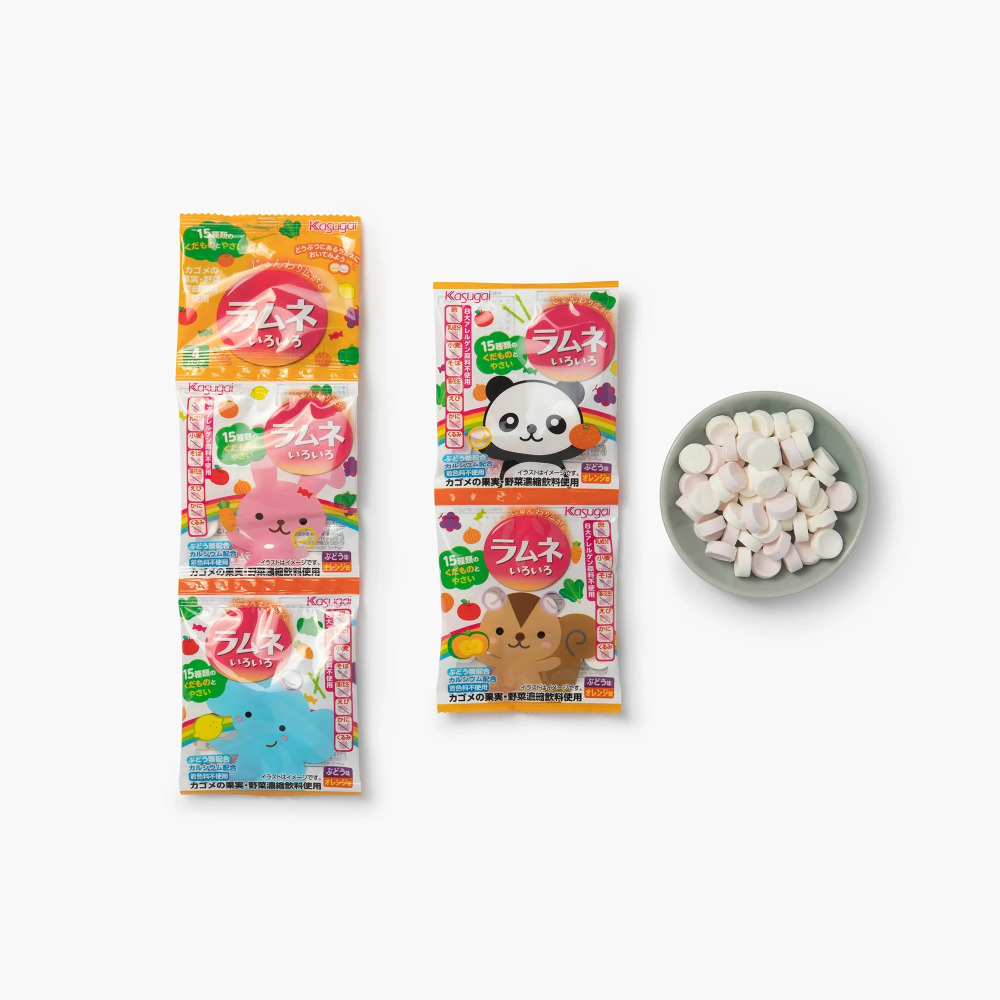 Bonbons ramune en sachet en guirlande ⋅ Kasugai ⋅ 28g