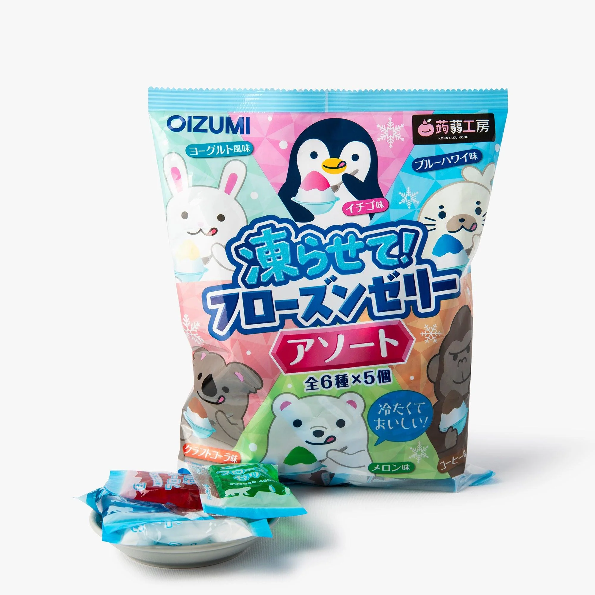 Assortiment de gelées de konjac à congeler 30 sachets ⋅ Shimonita Bussan ⋅ 495g