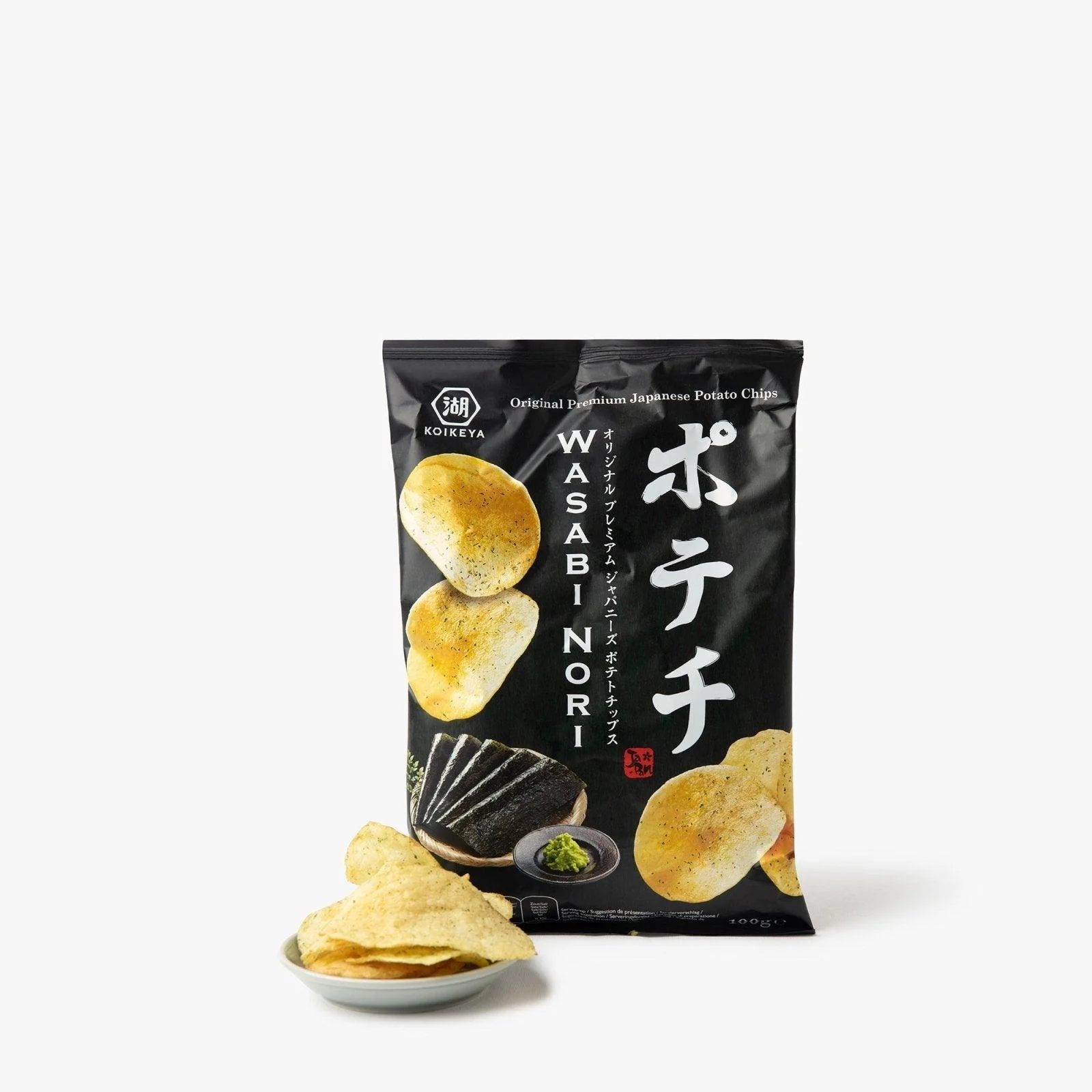 Chips de pommes de terre au wasabi et à l'algue nori ⋅ KOIKEYA ⋅ 100g
