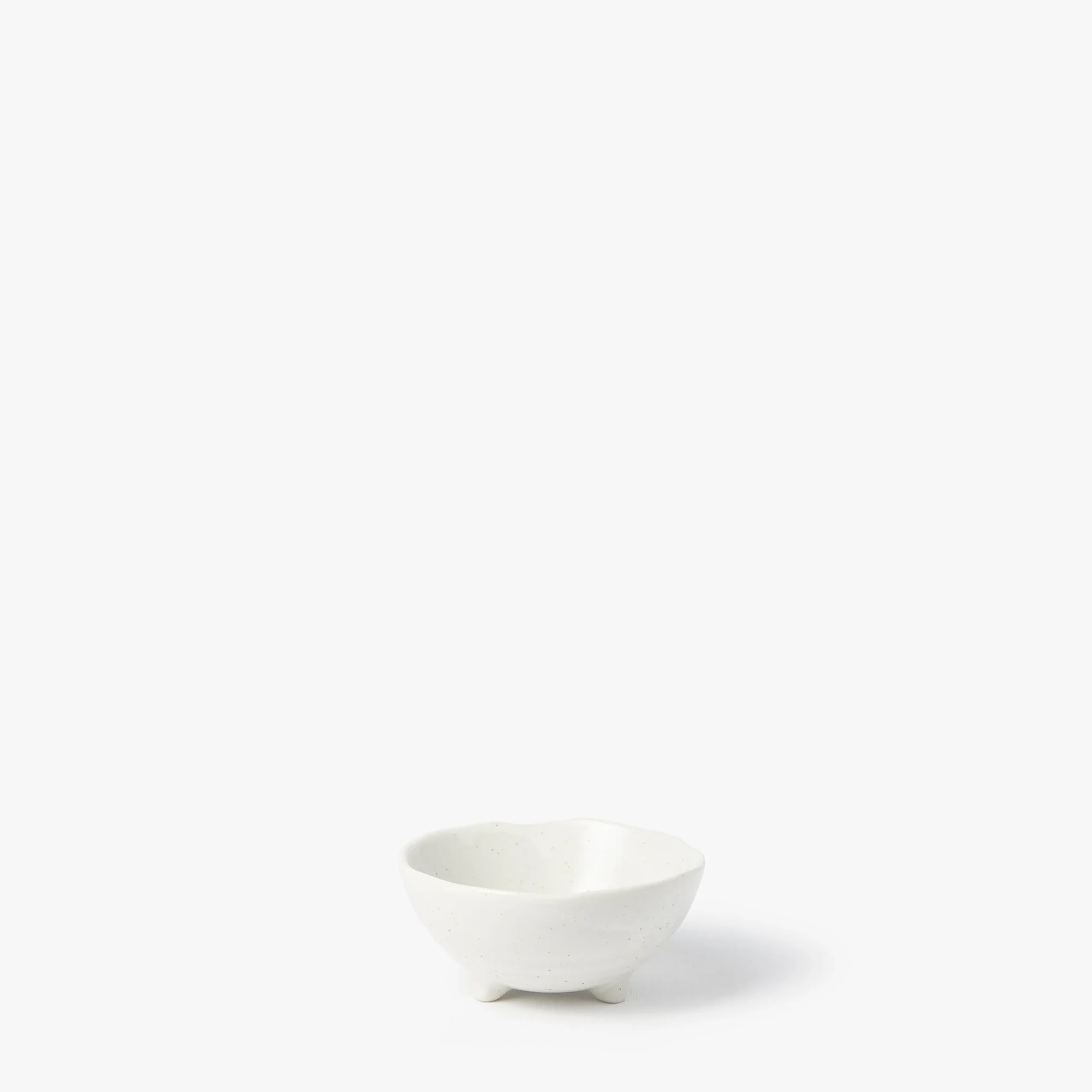 Coupelle céramique karatsu blanche tachetée Ø 84mm ⋅ Minnano Souko