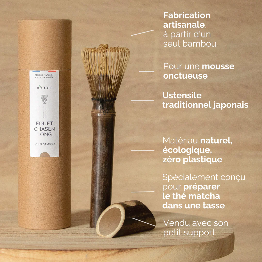 Long fouet à matcha chasen en bambou 32 branches ⋅ Anatae - Image 3