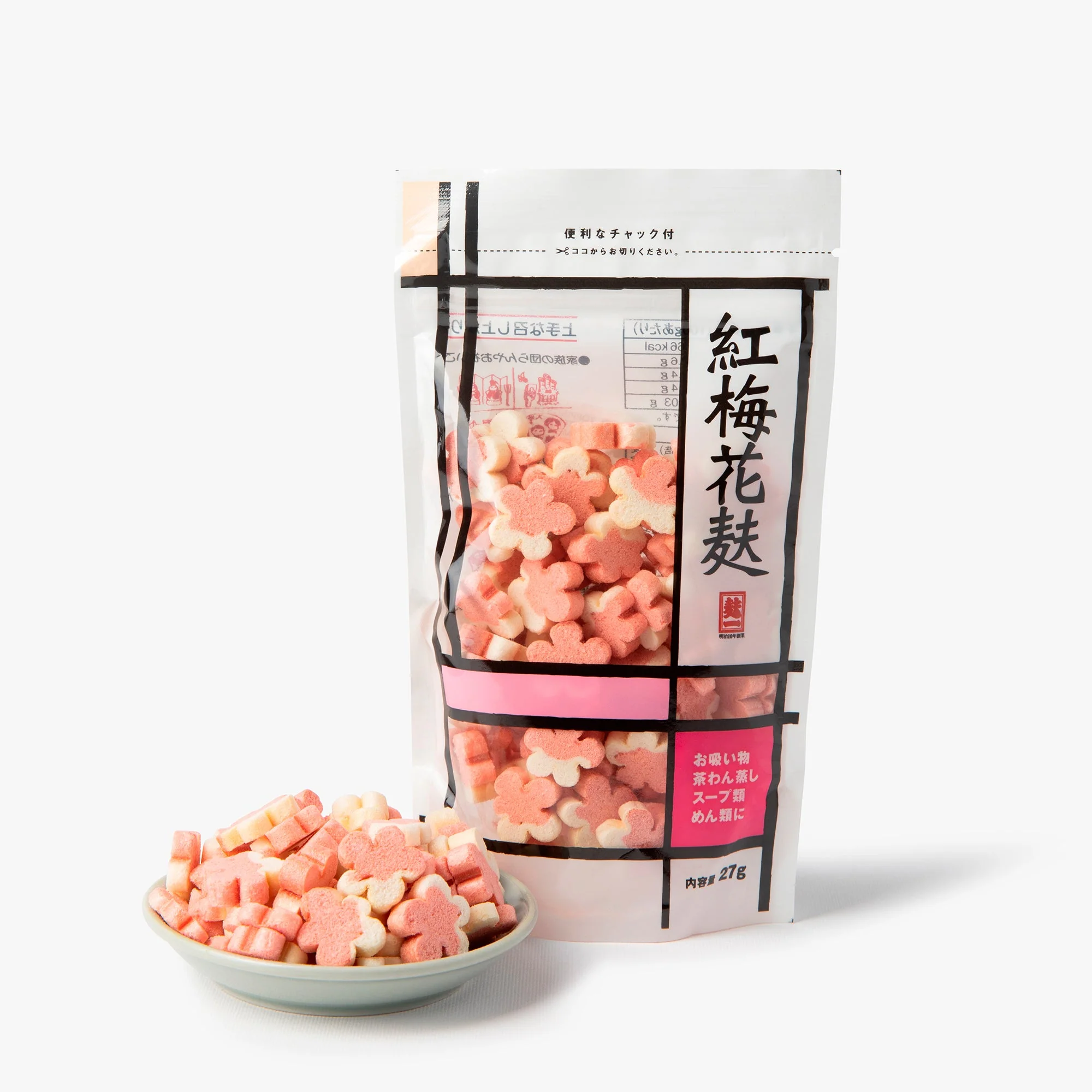 Toppings de blé en forme de fleur de prunier ⋅ Hitachiya Honpo ⋅ 27g