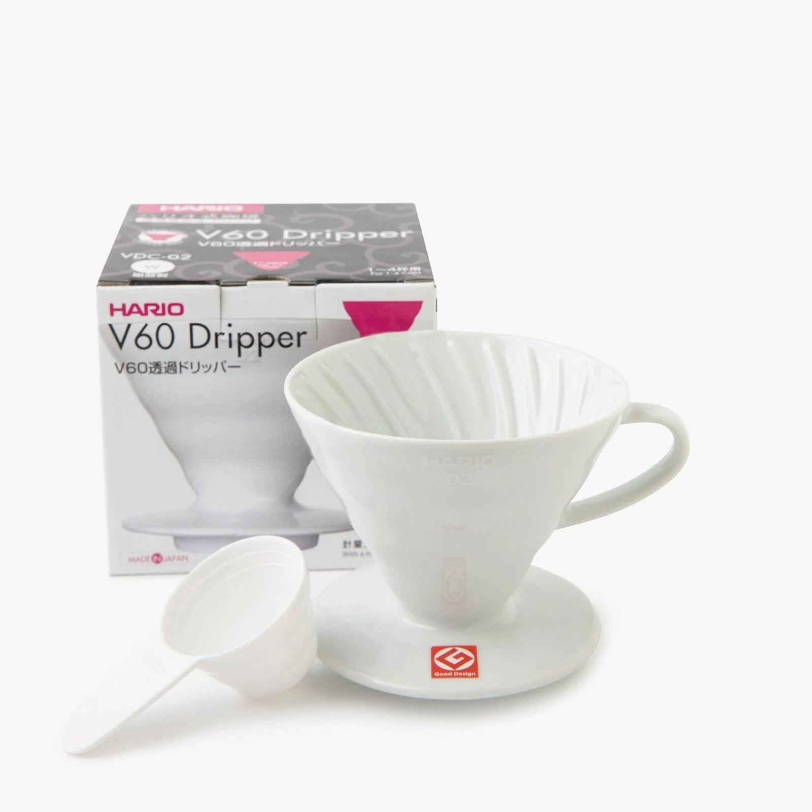 Porte filtre pour café V60 en céramique blanche ⋅ petit modèle ⋅ Hario