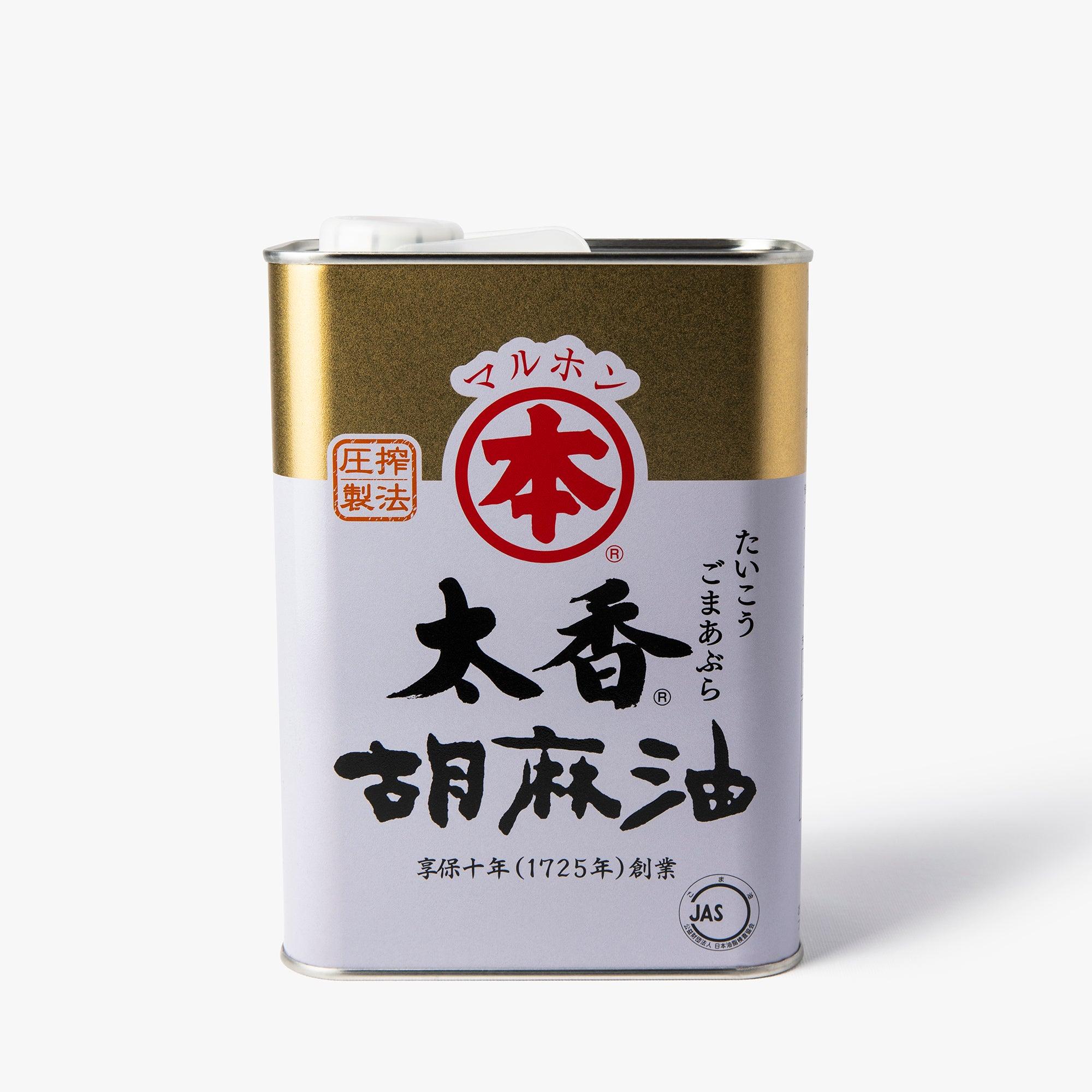 Huile de sésame torréfiée légère en bidon ⋅ Maruhon ⋅ 1.4kg