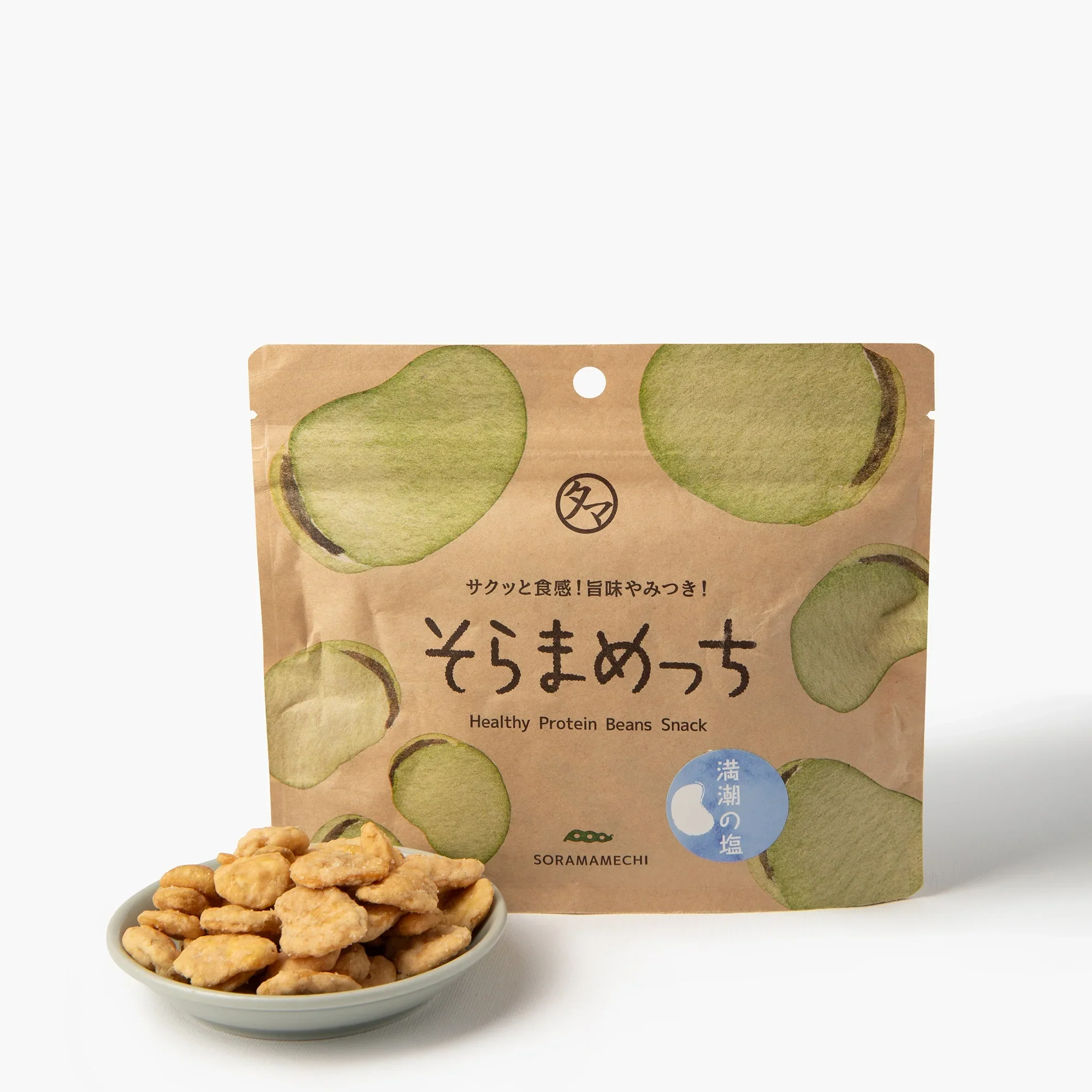 Pois soramame croustillants au sel ⋅ Tamachan Shop ⋅ 80g