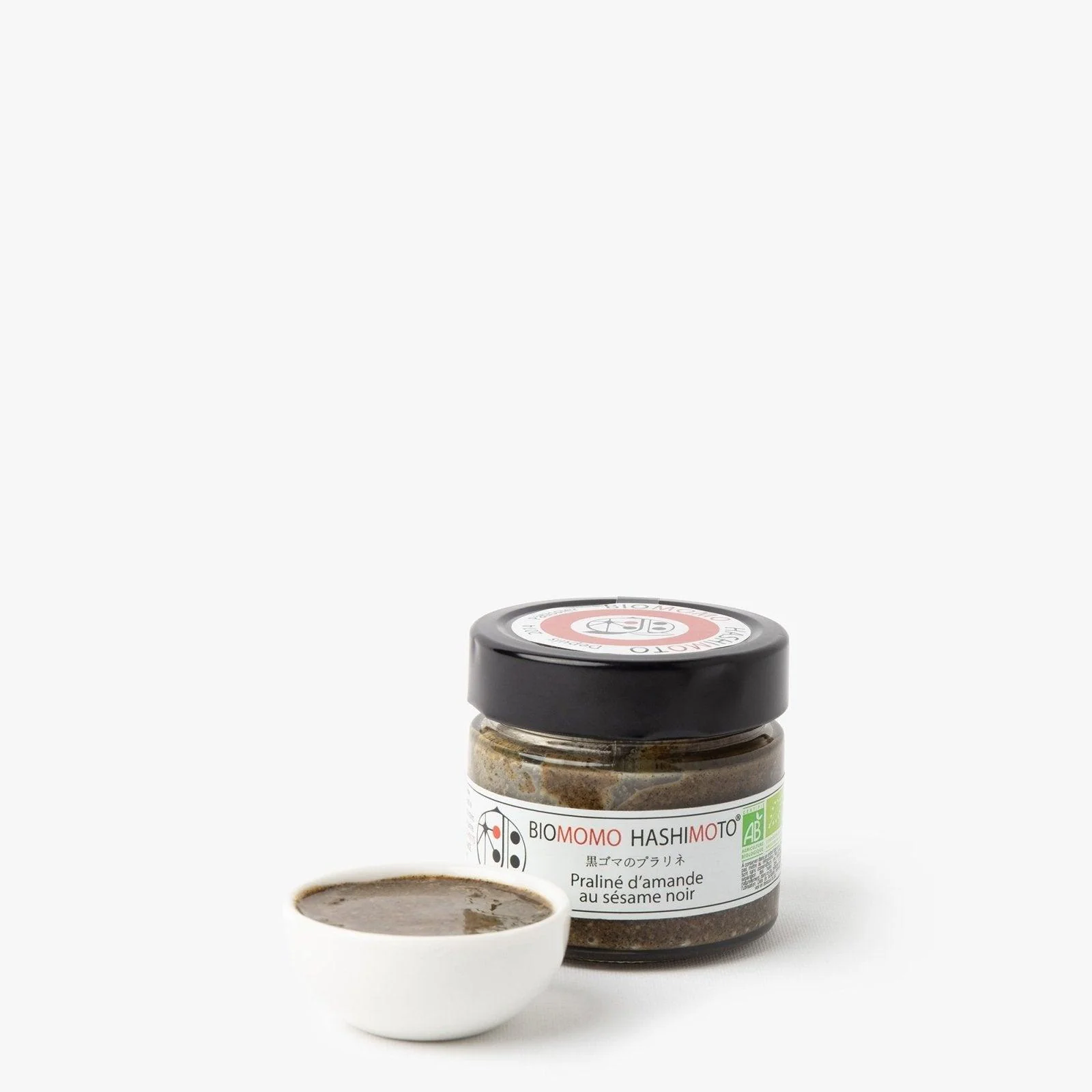 Praliné aux amandes et au sésame noir ⋅ Biomomo Hashimoto ⋅ 180g