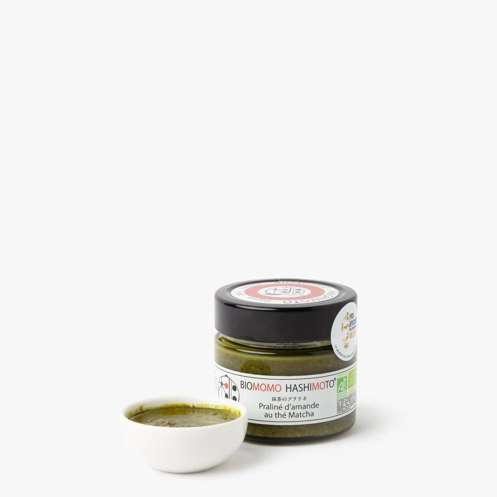 Praliné aux amandes et au thé matcha ⋅ Biomomo Hashimoto ⋅ 180g