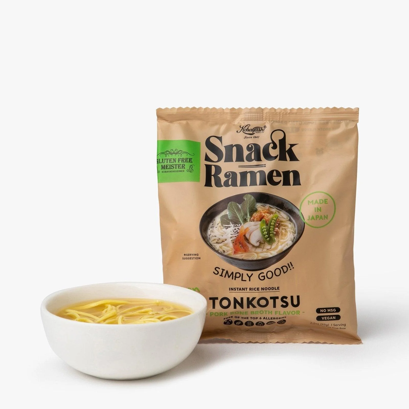 Ramen instantanés façon tonkotsu vegan sans gluten ⋅ Kobayashi Noodle ⋅ 92g