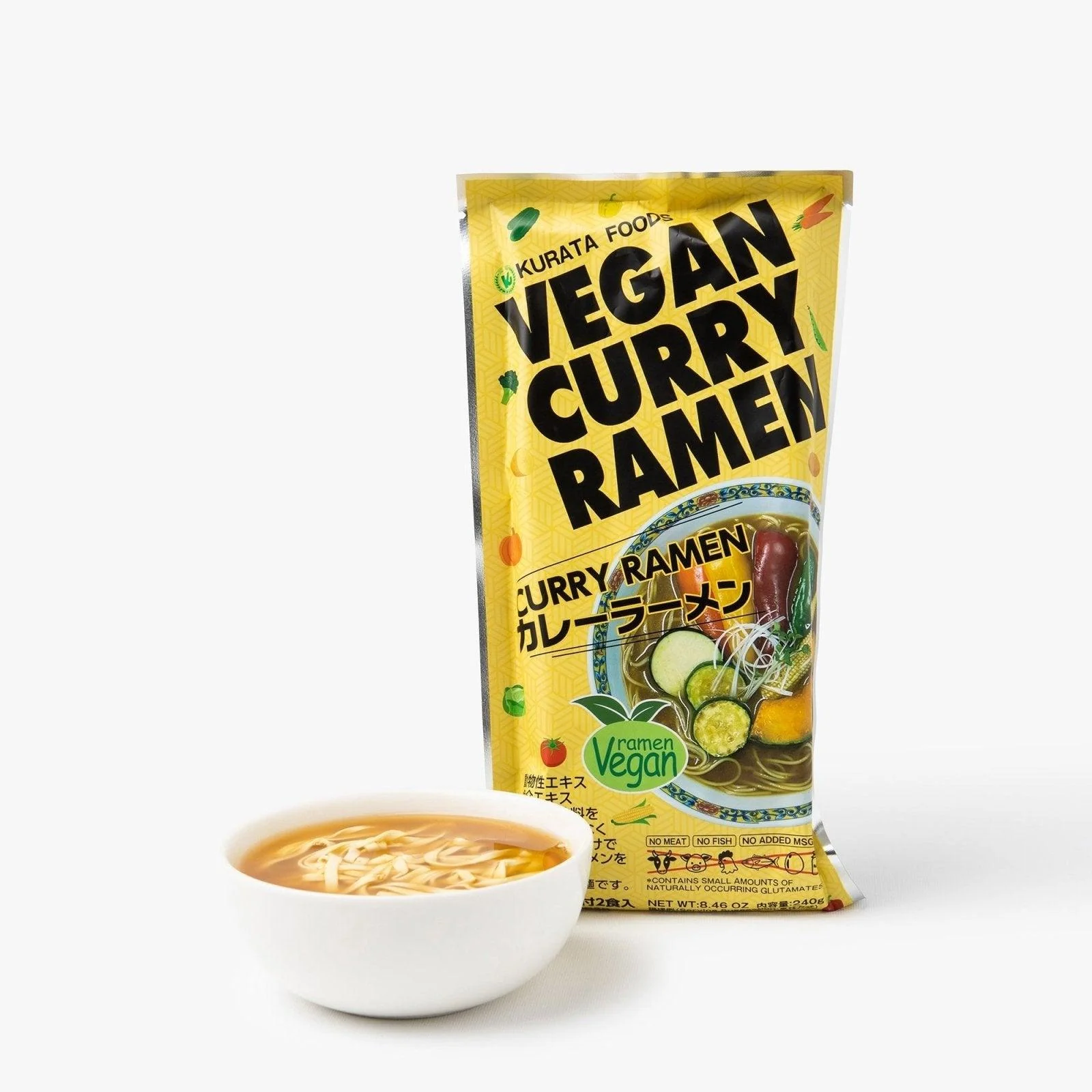Ramen instantanés au curry vegan 2 portions ⋅ Kurata Shokuhin ⋅ 240g