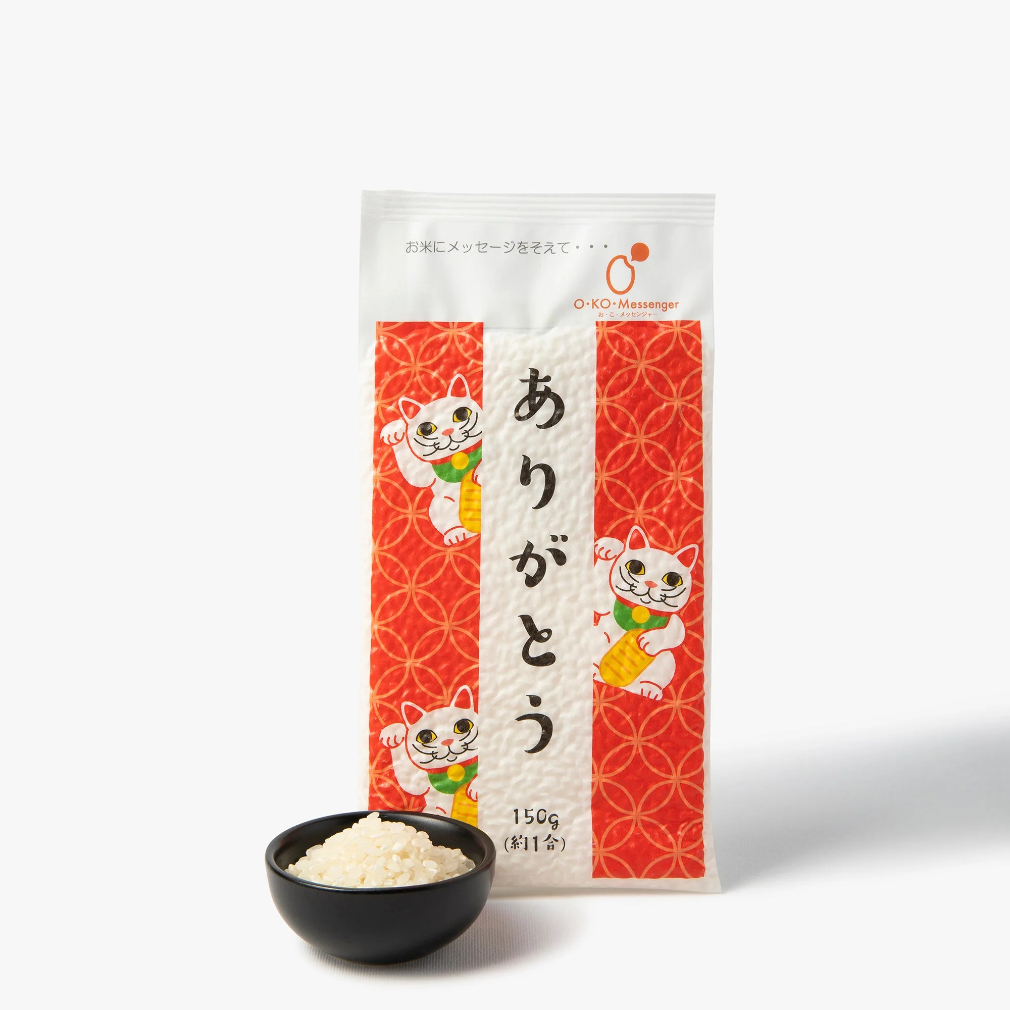 Riz blanc avec message "Merci" ⋅ Okomekan ⋅ 150g