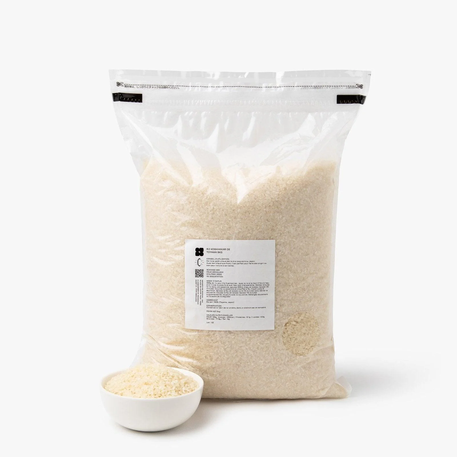 Riz blanc koshihikari de Toyama ⋅ Nanohana ⋅ 5kg