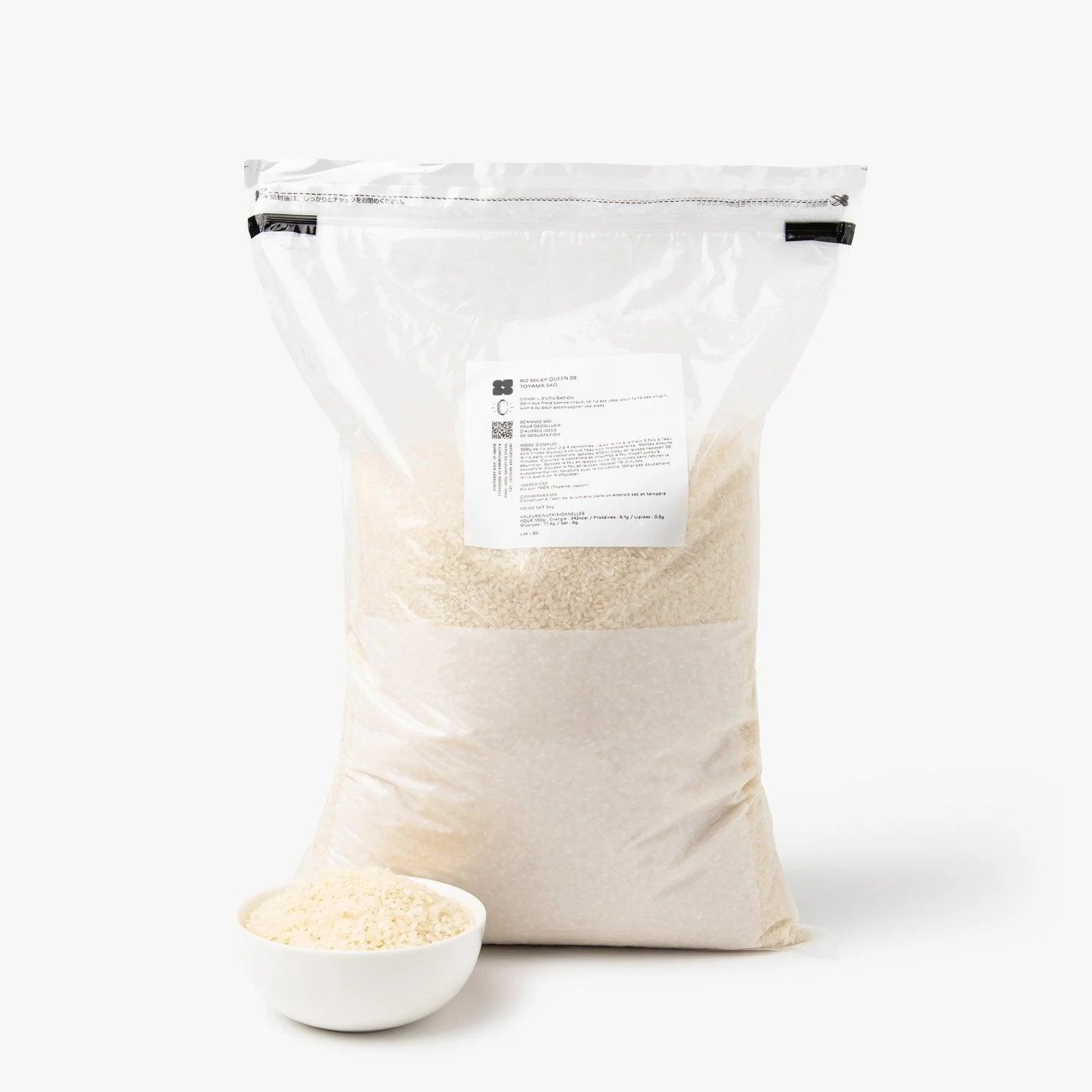 Riz blanc milky queen de Toyama ⋅ Nanohana ⋅ 5kg